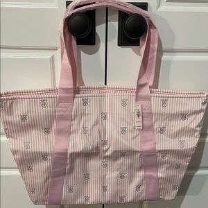 Victoria's Secret Pink and White Tote Bag